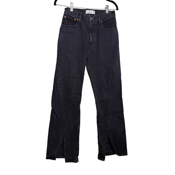 Abercrombie & Fitch Jeans Women's 25/0 Black 90s Relaxed Jean High Rise - Picture 6 of 6